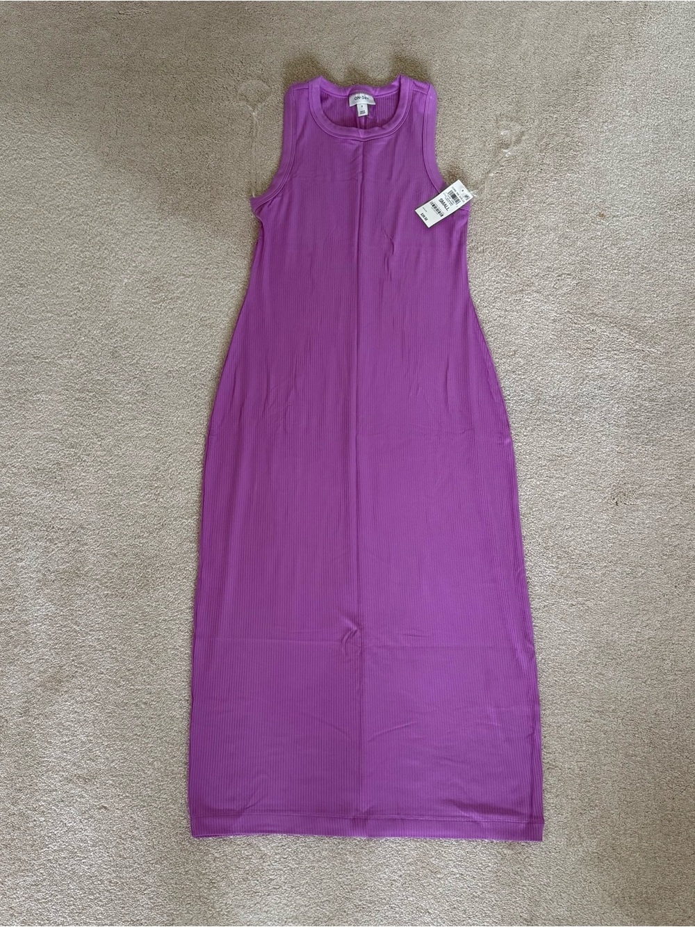 On 34th Ribbed Sleeveless Midi Dress Purple Size S NWT